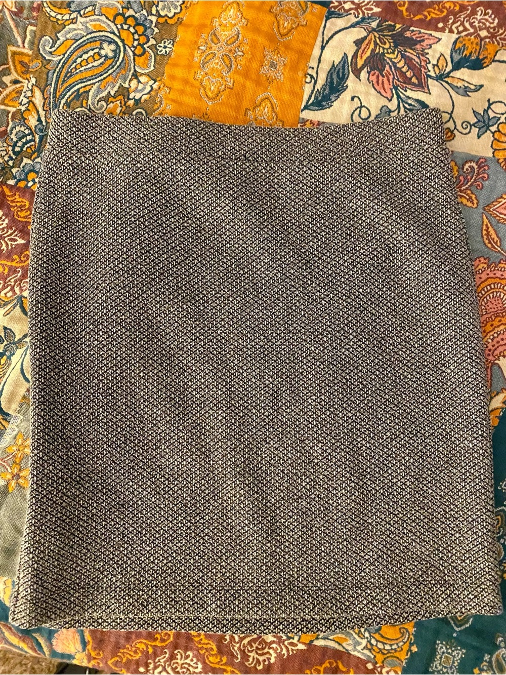 LOFT Gray Tweed Pencil Skirt